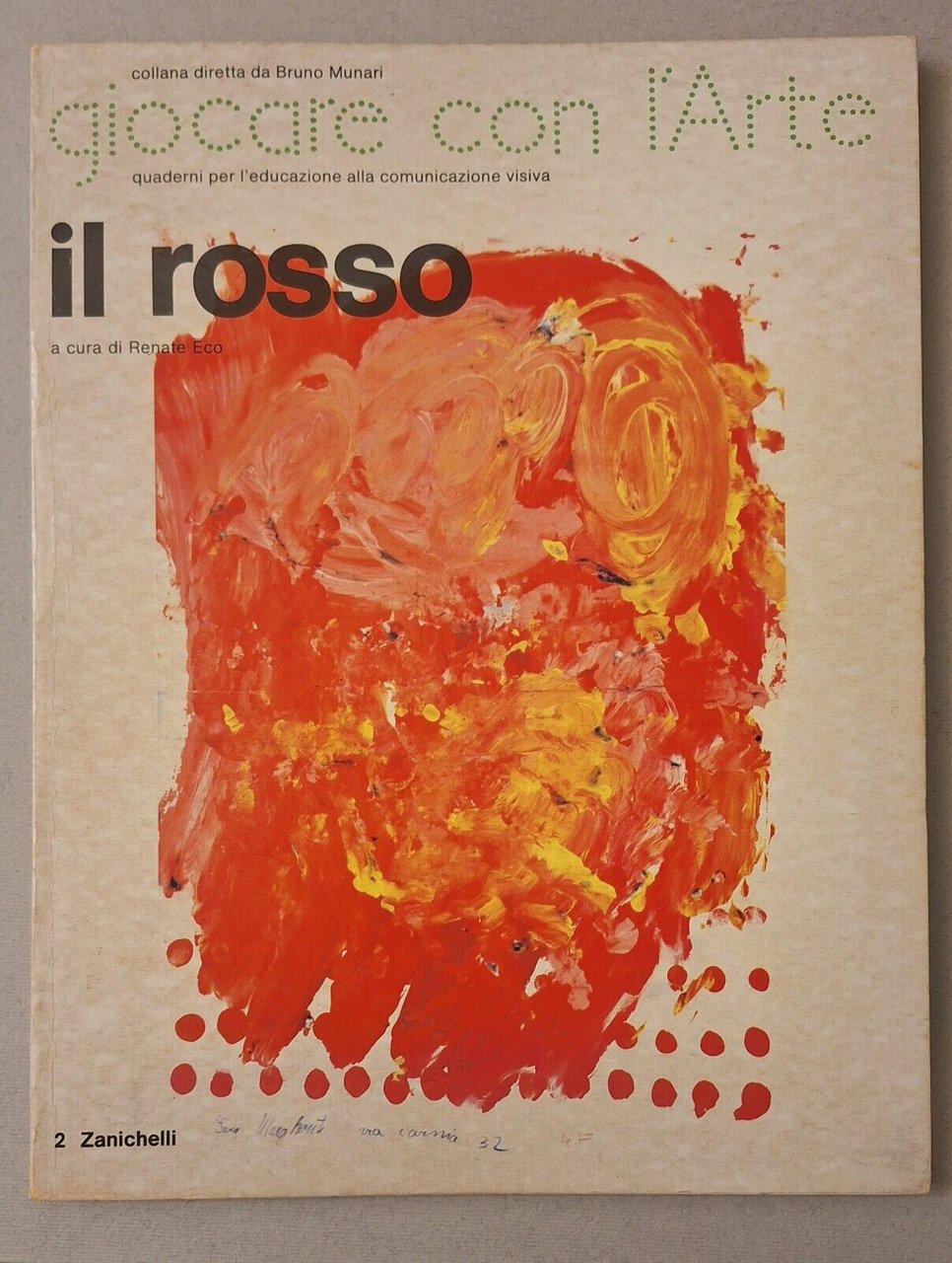 RENATE ECO IL ROSSO COLLANA DI BRUN MUNARI ZANICHELLI 1979