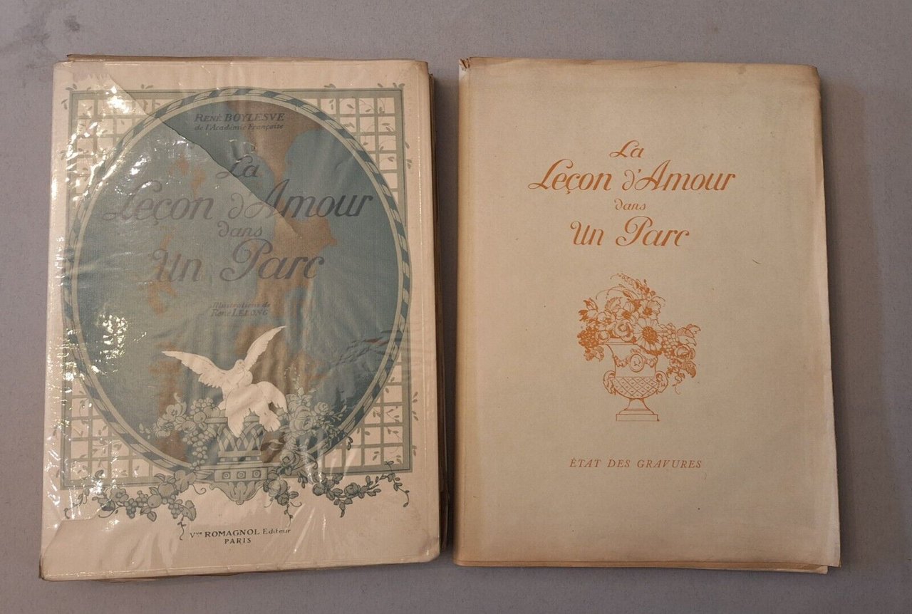 RENE' BOYLESVE LA LECON D'AMOUR DANS UN PARC ED. ROMAGNOL …