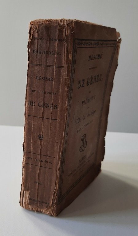 RESUME' DE GENES DU PIEMONT ET DE LA SARDAIGNE PAR …