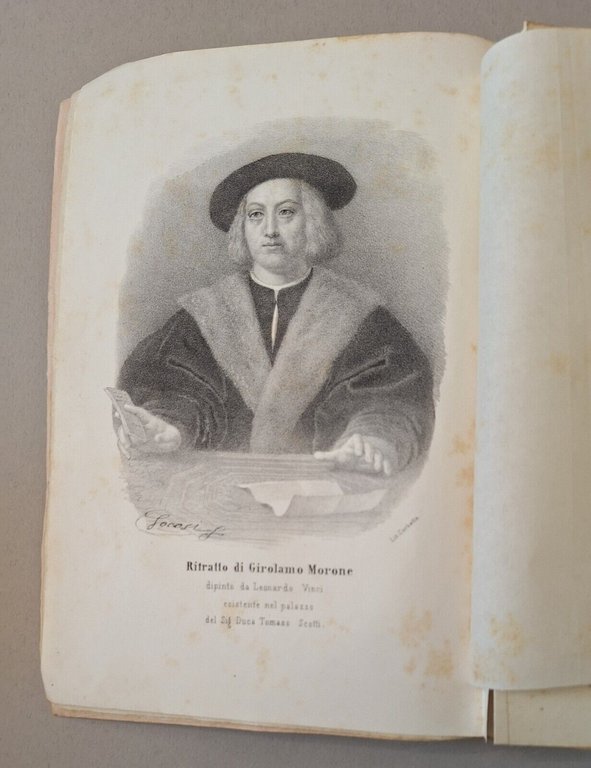 RICORDI INEDITI DI GEROLAMO MORONE TIP. BESOZZI 1855