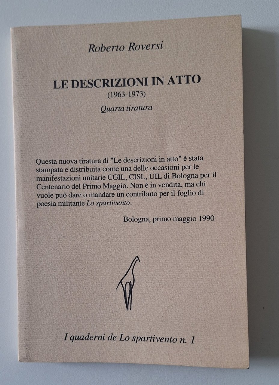 ROBERTO ROVERSI LE DESCRIZIONI IN ATTO 1963-1973 I QUADERNI LO … | Immagine principale