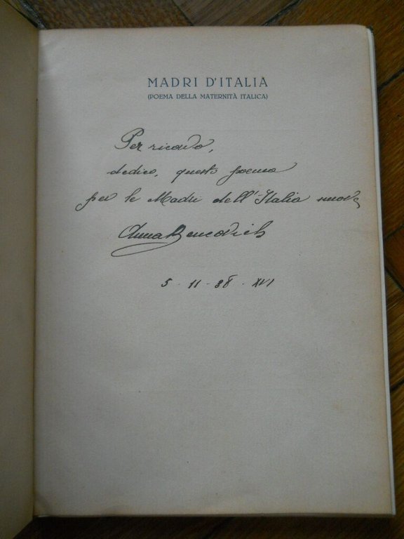 ROSSANO ZEZZOS MADRI D'ITALIA POEMA DELLA MATERNITA' ITALICA ED. OLTRE …