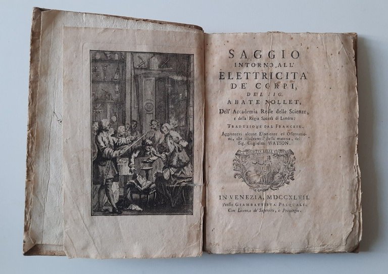 SAGGIO INTORNO ALL'ELETTRICITA' DE' CORPI EDEL SIG. ABATE NOLLET IN … | Immagine Gallery 1