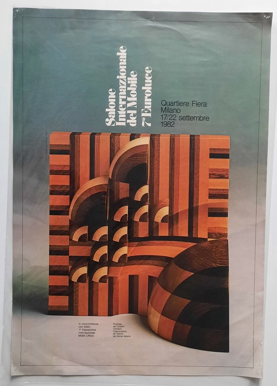 SALONE INTERNAZIONALE DEL MOBILE 7° EUROLUCE 1982 COSMIT MANIFESTO AFFICHE