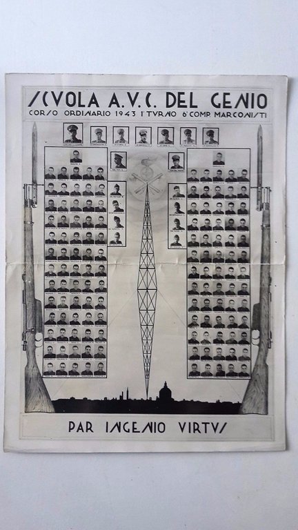 SCUOLA A.V.C. DEL GENIO CORSO ORDINARIO 1943 1° TURNO ....