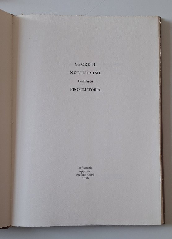 SECRETI NOBILISSIMI DELL'ARTE PROFUMATORIA ED. ASCLEPIO 1993 | Immagine Gallery 2