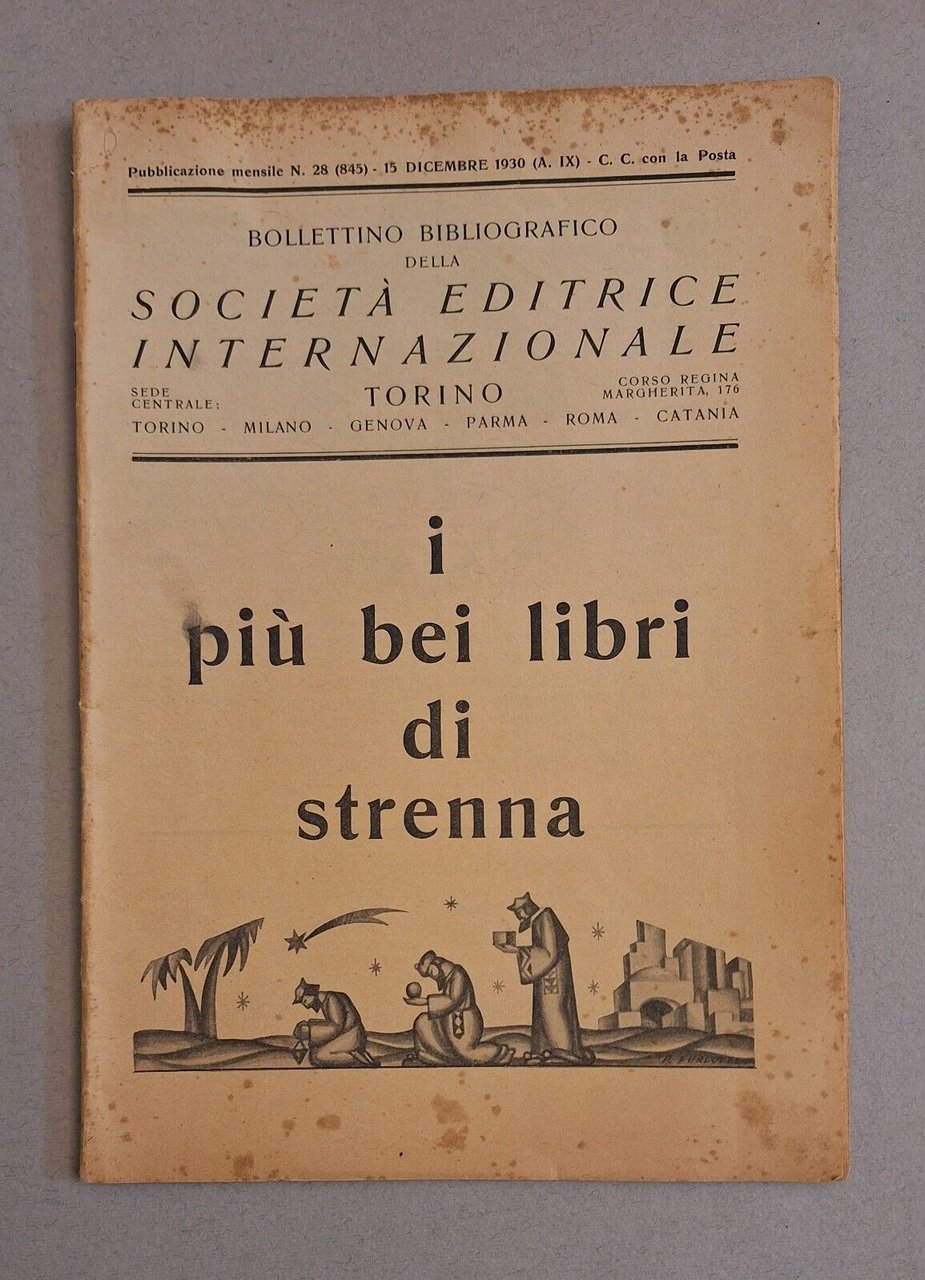 SEI SOCIETA' EDITRICE INTERNAZIONALE BOLLETTINO BIBLIOGRAFICO 1930