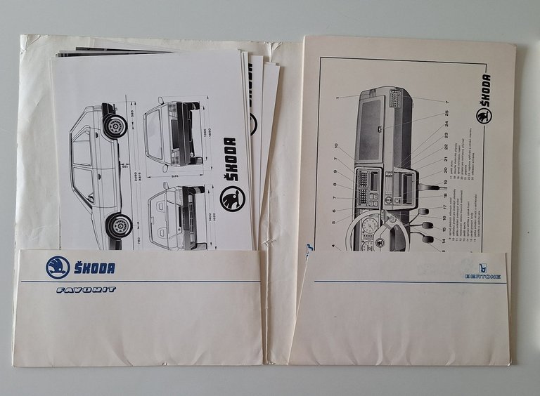 SKODA FAVORIT CARTELLE PROMOZIONALI E MANUALE DI MANUTENZIONE | Immagine Gallery 2