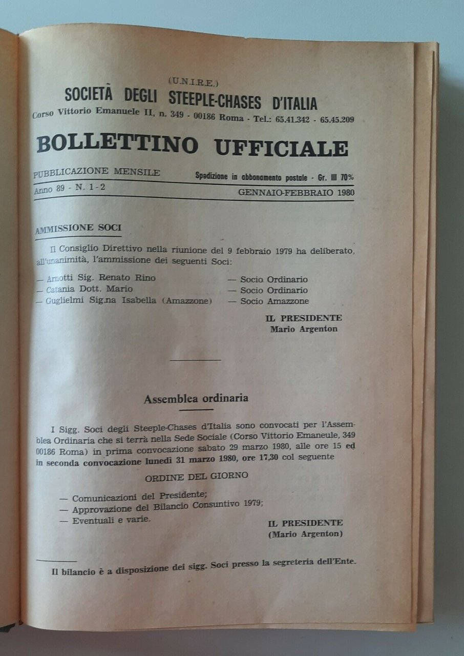 SOCIETA' DEGLI STEEPLE-CHASES D'ITALIA BOLLEETTINO UFFICIALE 1980-81-82-83-84