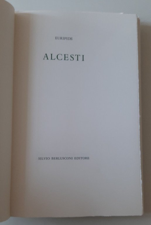 SOFOCLE EDIPO RE EURIPIDE ALCESTI SILVIO BERLUSCONI EDITORE 1992