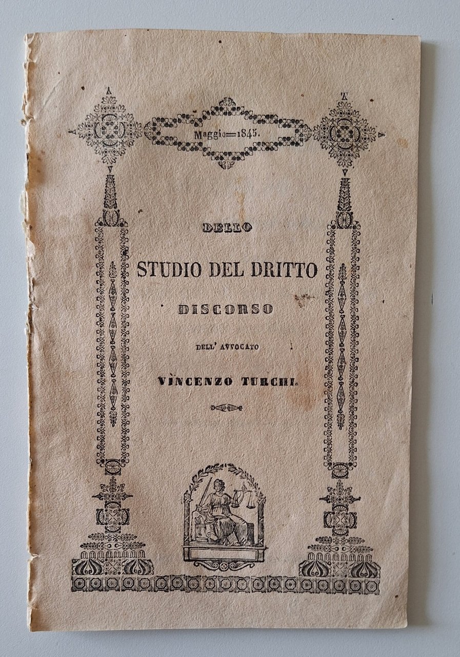 STUDIO DEL DRITTO DISCORSO DELL'AVV. V. TURCHI NOV. 1942 CHIETI …