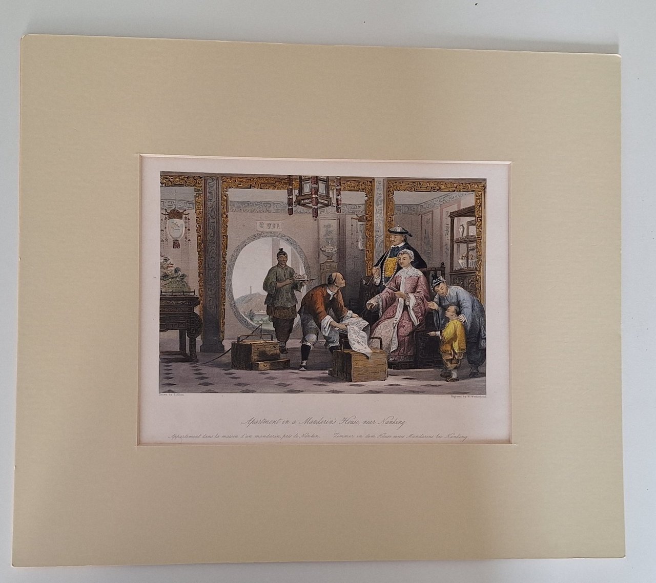 T. ALLOM APARTMENT IN MANDARIN'S HOUSE PRINT COPPER PLATE 1847 … | Immagine principale