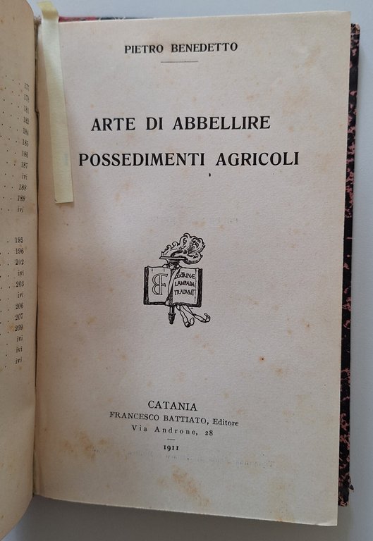 T. PASCAL FAGIANI TACCHINI FARAONE / P. BENEDETTO ARTE ABBELLIRE …