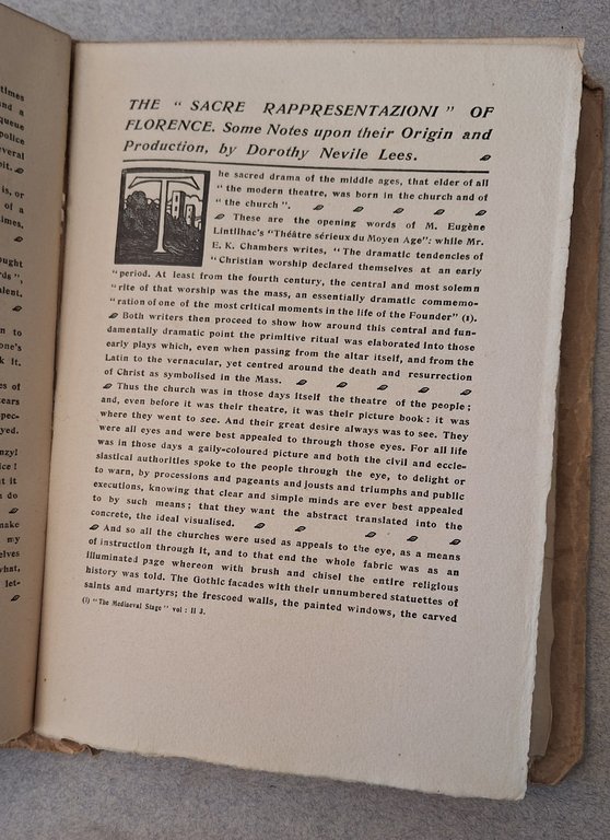 THE MASK A QUARTERLY JOURNAL OF THE ART OF THEATRE …