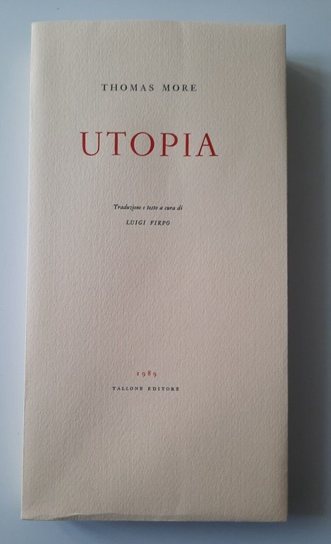 THOMAS MOORE UTOPIA TALLONE EDITORE 1989