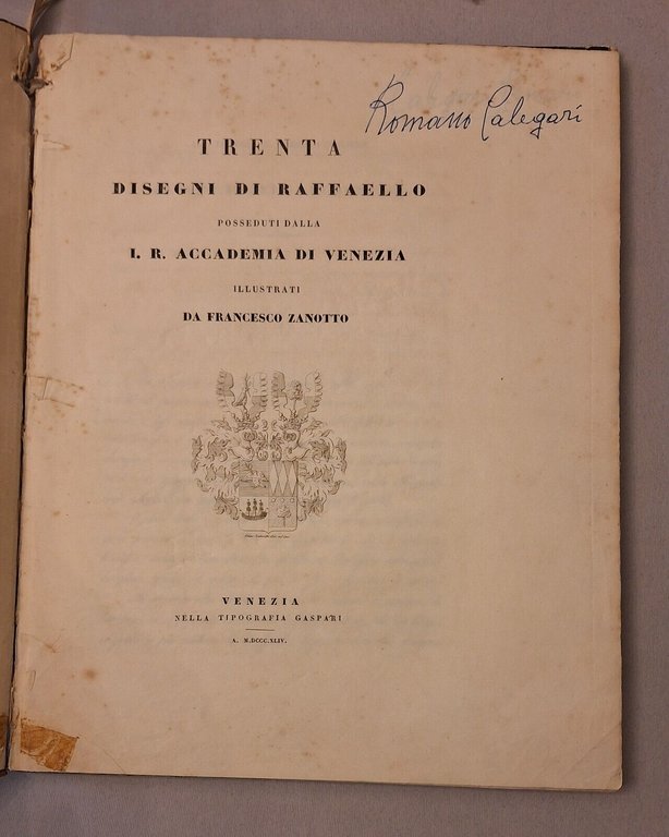 TRENTA DISEGNI DI RAFFAELLO ILL. DA FRANCESCO ZANOTTO VENEZIA TIP. … | Immagine Gallery 2