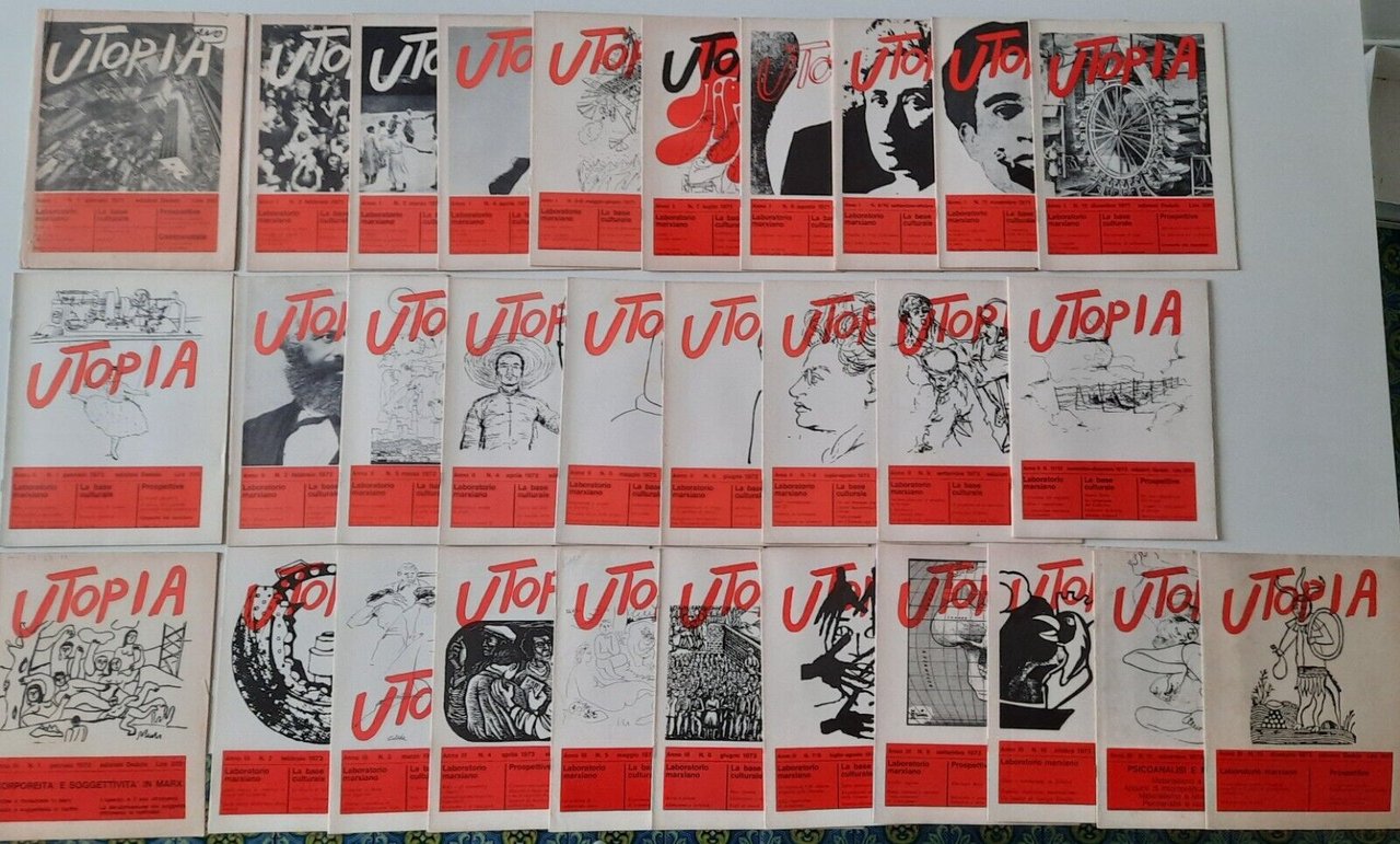 UTOPIA RIVISTA DIARIO MENSILE DI PROBLEMI DI CULTURA 1971-1972-1973 ED. …