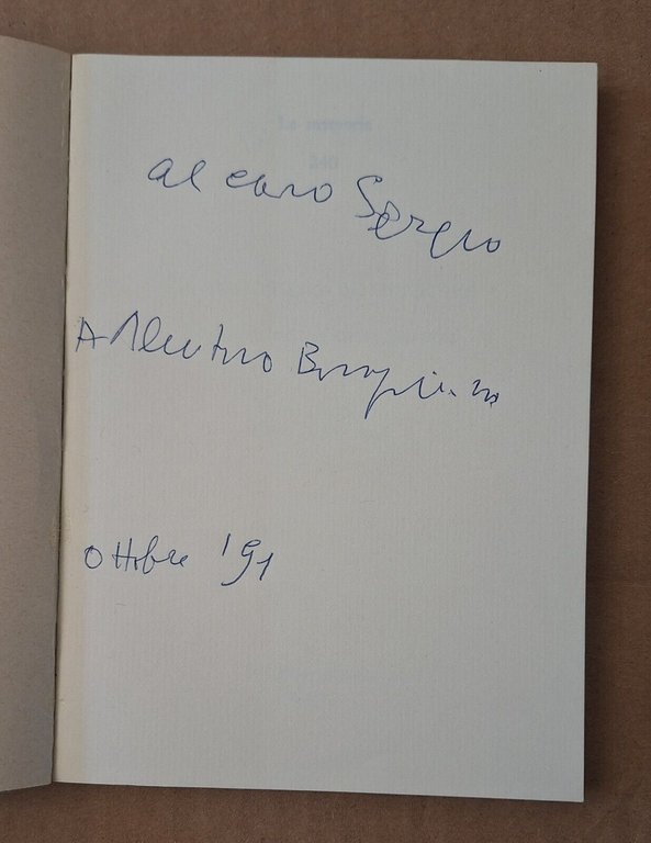 VALENTINO BOMPIANI LA CONCHIGLIA ALL'ORECCHIO SELLERIO ED. 1991 AUTOGRAFATO