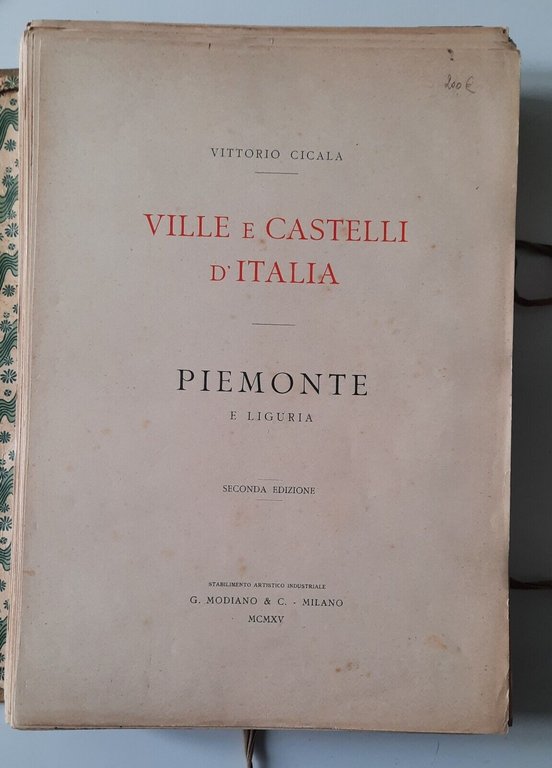 VITTORIO CICALA VILLE E CASTELLI D'ITALIA G. MODIANO & C. …