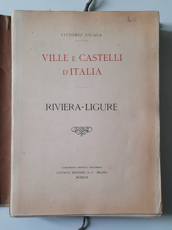 VITTORIO CICALA VILLE E CASTELLI D'ITALIA RIVIERA LIGURE C. GHELFI …