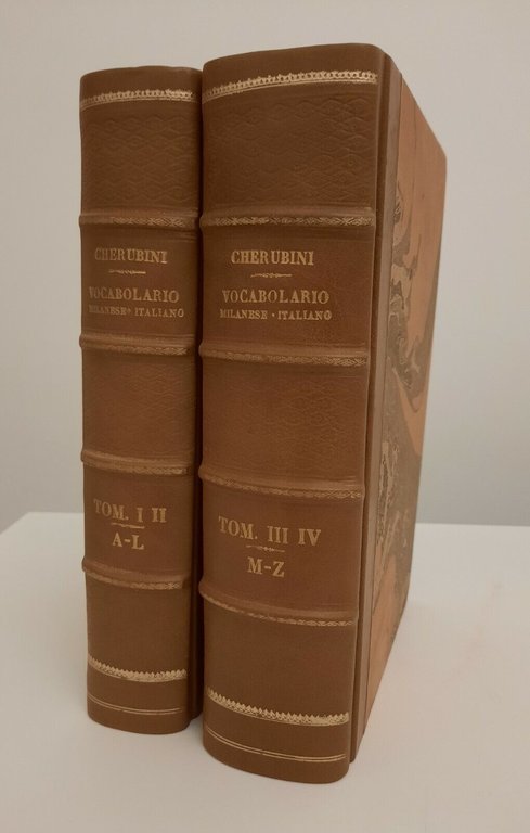 VOCABOLARIO MILANESE ITALIANO DI FRANCESCO CHERUBINI MILANO REGIA STAMPERIA 1839