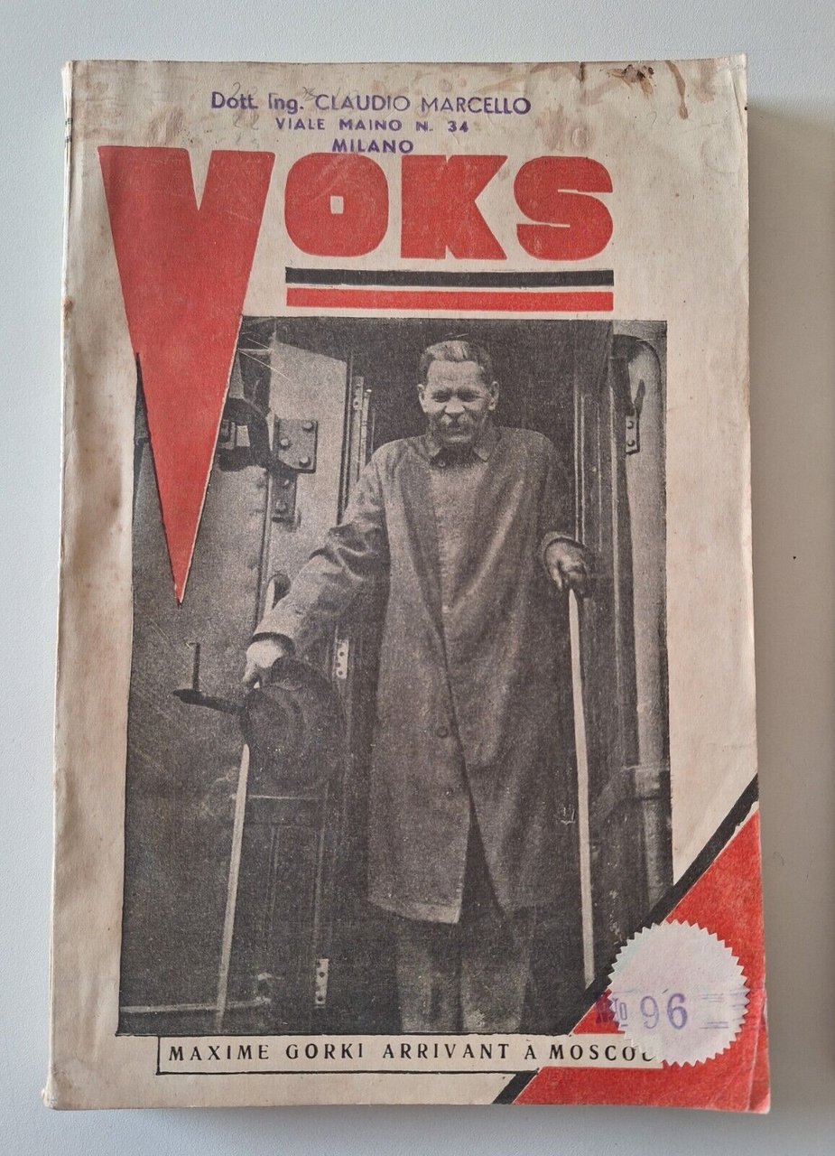 VOKS ORGANE SOCIETE' POUR RELATIONS CULTURELLES ENTRE L'URSS 1932 N. …