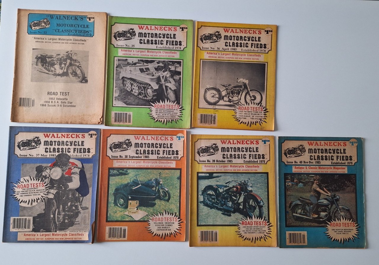 WALNECK'S MOTORCYCLE CLASSIC'FIED AMERICA'S ... ANNATA 1985 7 NUMERI