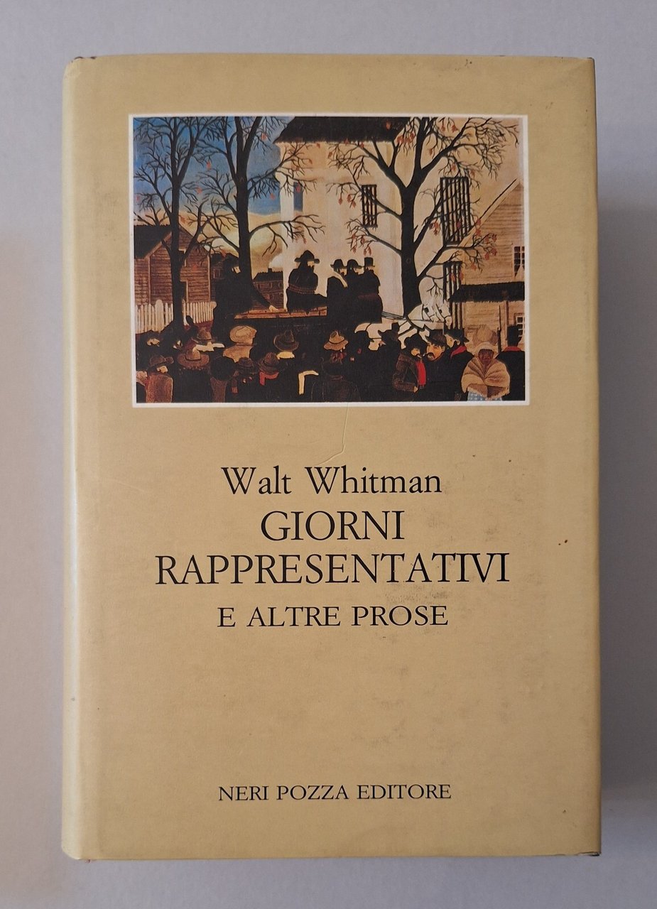 WALT WHITMAN GIORNI RAPPRESENTATIVI NERI POZZA 1968