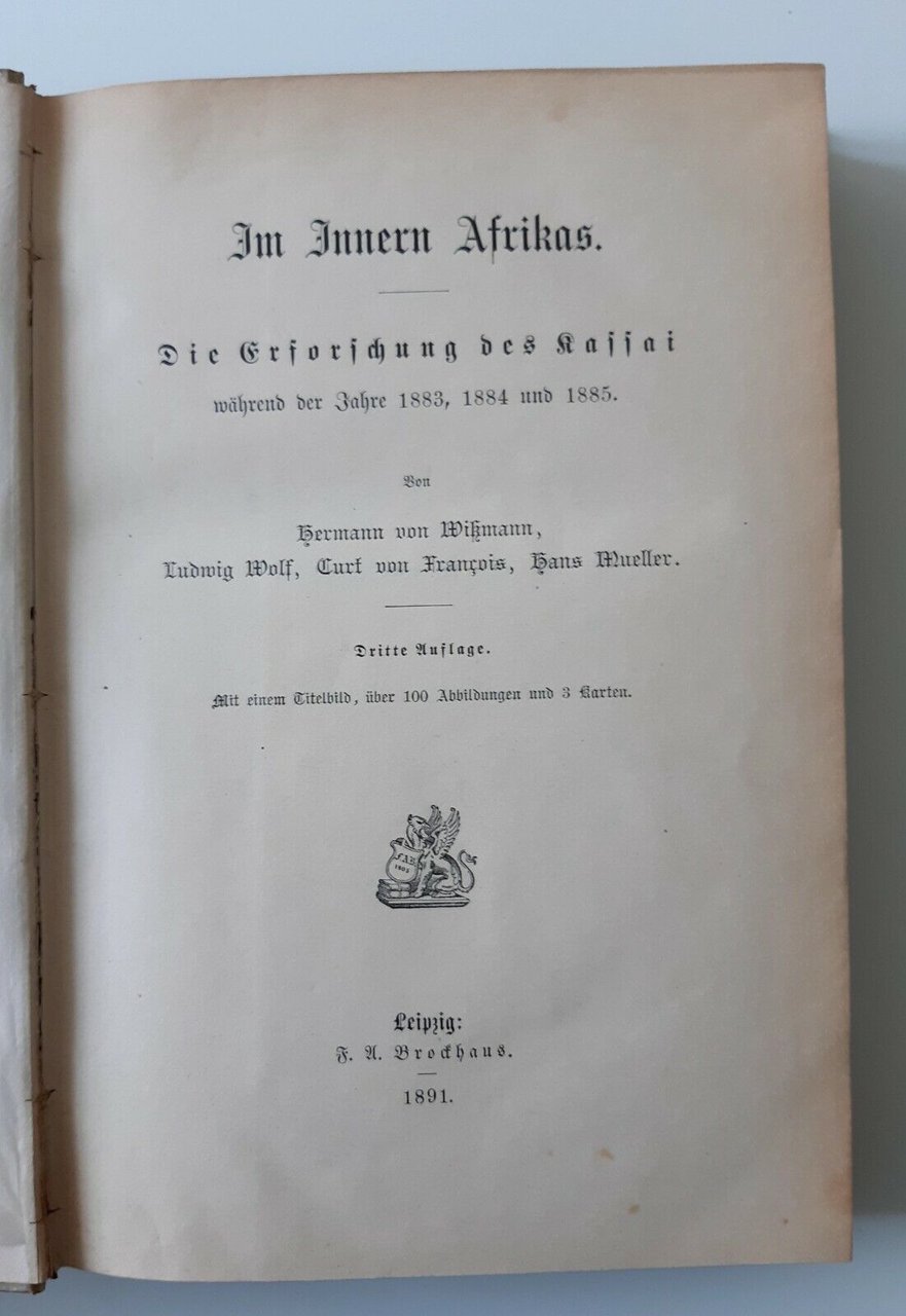 WISSMANN / WOLF / v.FRANCOIS / H.MUELLER IM INNERN AFRIKAS …