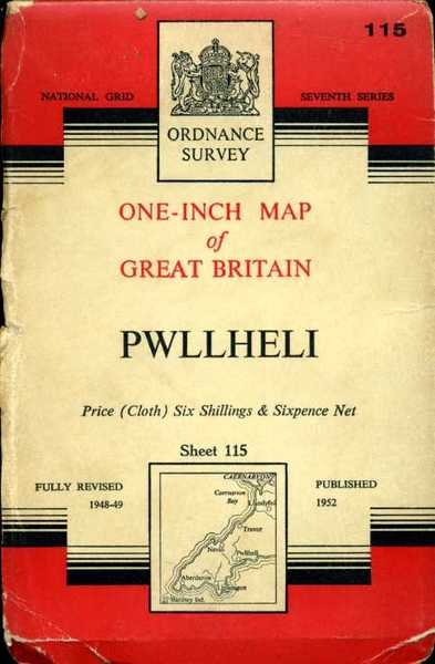 Pwllheli : One-Inch Map of Great Britain No 115 (cloth)
