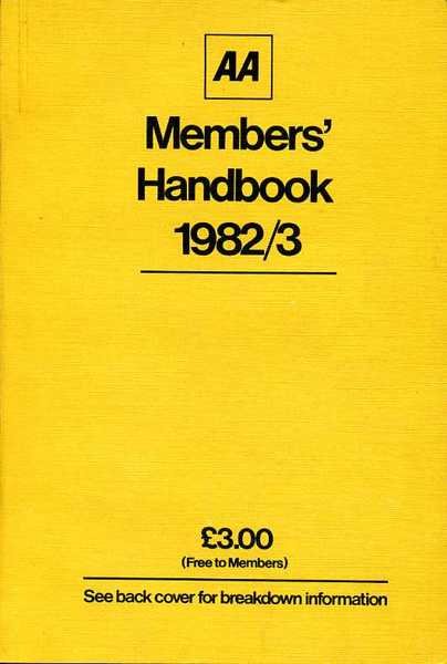 AA Members Handbook 1982/83