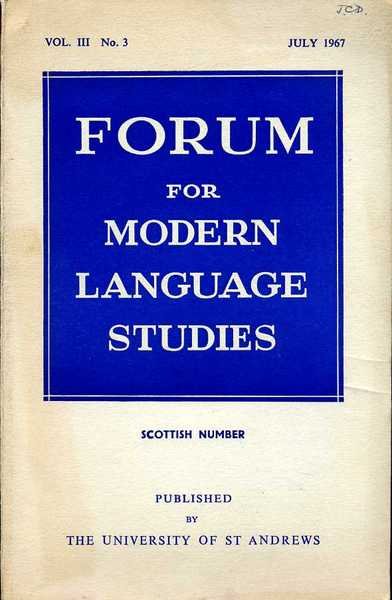 Forum for Modern Language Studies : Scottish Number : Vol …