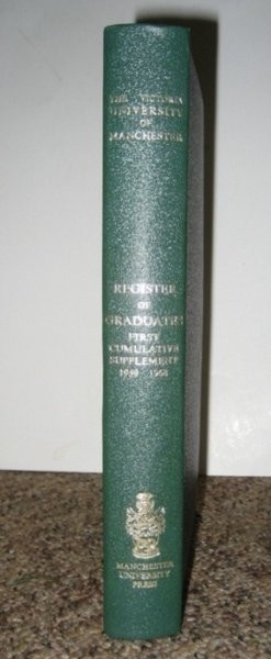 Victoria University of Manchester Register of Graduates 1959-1968