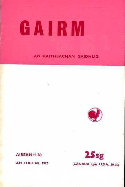 Gairm : An Raitheachan Gaidhlig : Autumn 1972 - No …