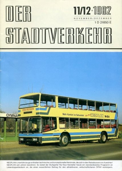 Der Stadtverkehr : November/December 1982 No 11/12