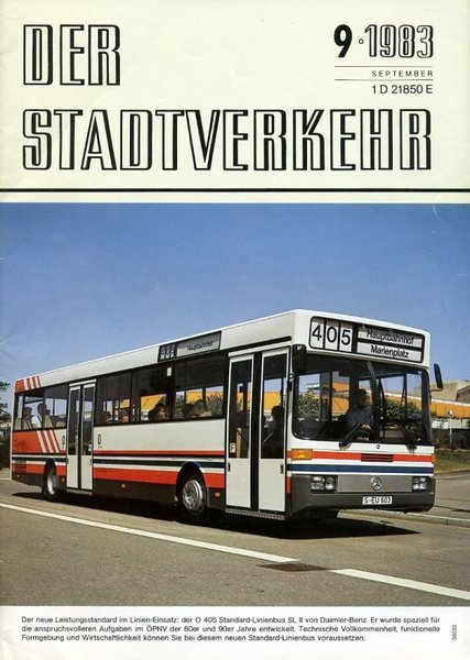 Der Stadtverkehr : September 1983 No 9