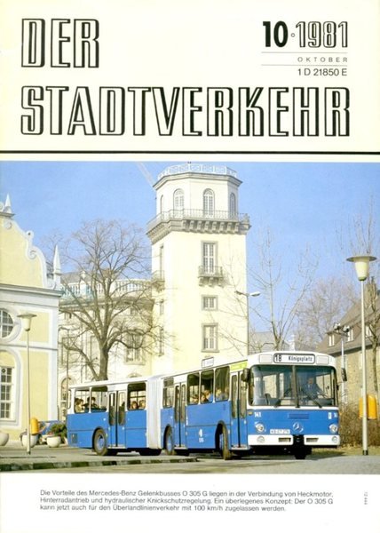 Der Stadtverkehr : Oktober 1981 No 10