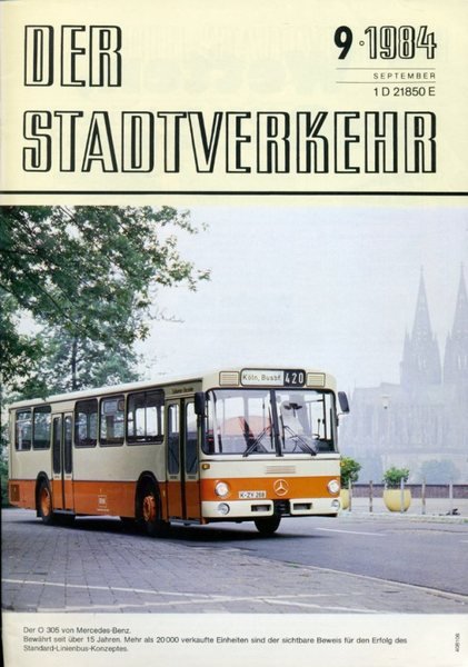 Der Stadtverkehr : September 1984 No 9