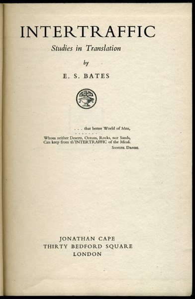 Intertraffic : Studies in Translation