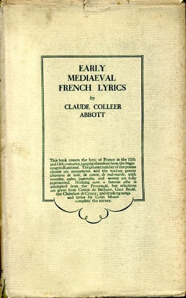 Early Mediaeval French Lyrics