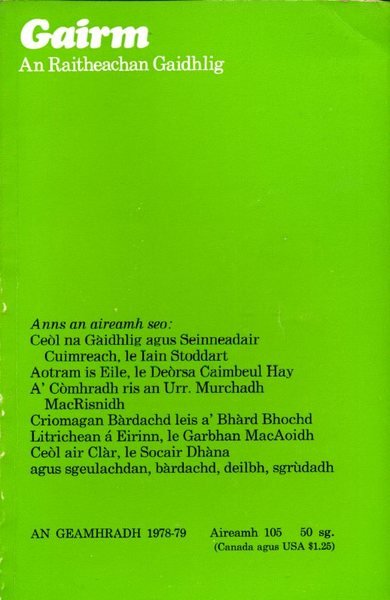 Gairm : An Raitheachan Gaidhlig : Winter 1978-79 - No …