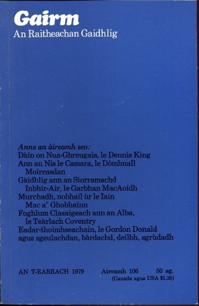 Gairm : An Raitheachan Gaidhlig : Spring 1979 - No …