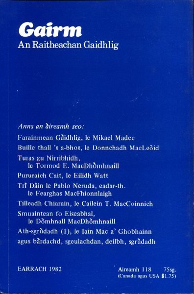 Gairm : An Raitheachan Gaidhlig : Spring 1982 - No …
