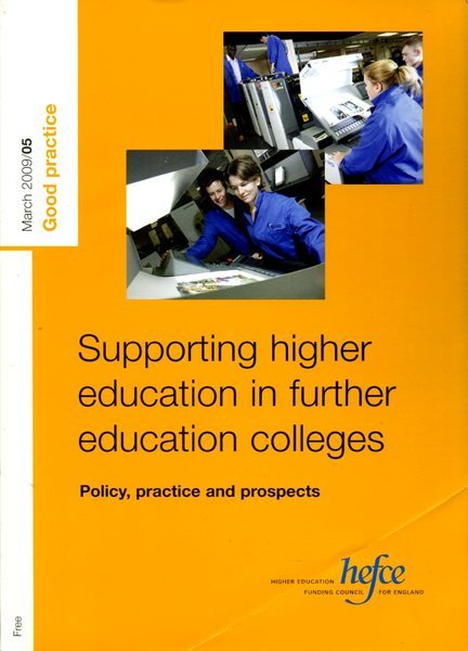 Supporting Higher Education in Further Education Colleges : Policy, Practice … | Immagine principale