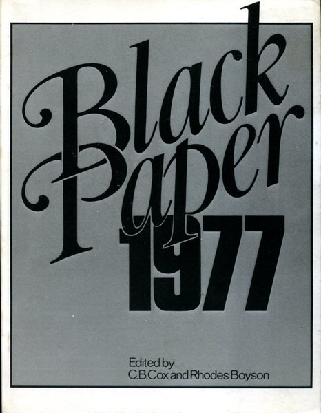 Black Paper, 1977 (Signed By Author)