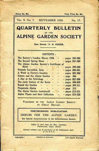 Quarterly Bulletin of the Alpine Garden Society : Vol. 2 …