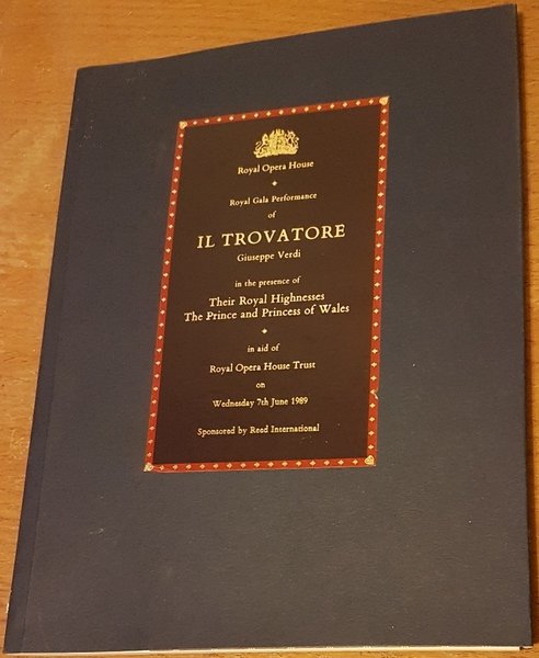 Souvenir programme : Royal Gala Performance of Il Trovatore in …