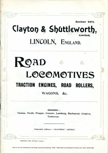 Road Locomotives : Traction Engines, Road Rollers, Wagons &c.