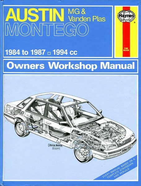 Austin, M.G.and Vanden Plas Montego 1984-87 Owner's Workshop Manual