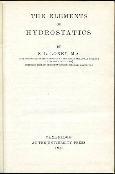 The Elements of Hydrostatics | Immagine Gallery 2